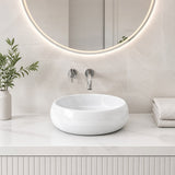 Round Ceramic Above Counter Wash Basin 360x360x120mm - Variant Colour