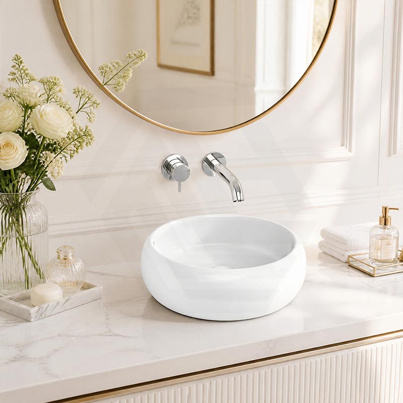 Round Ceramic Above Counter Wash Basin 360x360x120mm - Variant Colour
