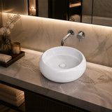 Round Ceramic Above Counter Wash Basin 360x360x120mm - Variant Colour