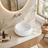 Round Ceramic Above Counter Wash Basin 360x360x120mm - Variant Colour