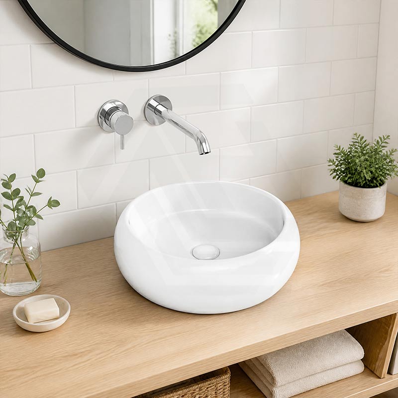 Round Ceramic Above Counter Wash Basin 360x360x120mm - Variant Colour