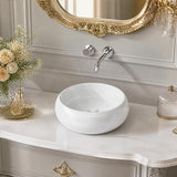 Round Ceramic Above Counter Wash Basin 360x360x120mm - Variant Colour