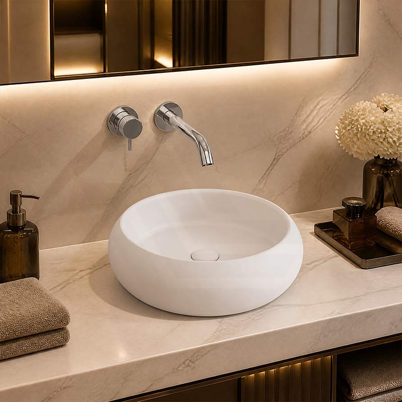 Round Ceramic Above Counter Wash Basin 360x360x120mm - Variant Colour