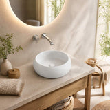 Round Ceramic Above Counter Wash Basin 360x360x120mm - Variant Colour