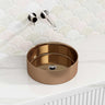 355x355x115mm Above Counter Basin Rose Gold Bathroom Round Ceramic Basin