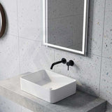 Poseidon Rectangle Ceramic Above Counter Basin 400x300x130mm - Gloss White