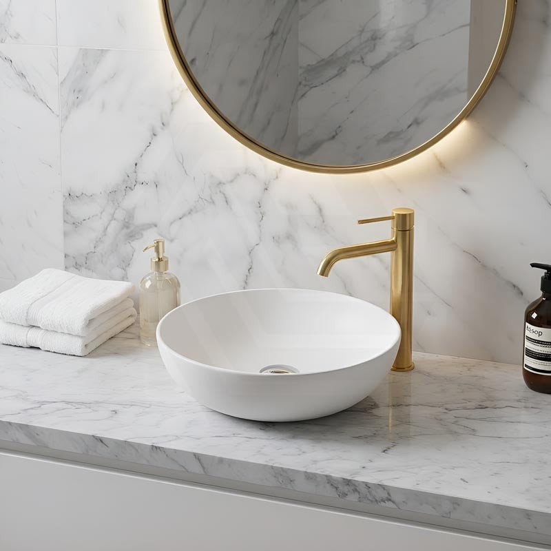 Round Above Counter Top Ceramic Basin 405x405x130mm - Various Colour