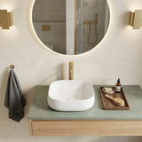 Rectangle Above Counter Ceramic Basin Ultra Slim 450x400x145mm - Available In Colours