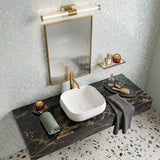 Rectangle Above Counter Ceramic Basin Ultra Slim 450x400x145mm - Available In Colours