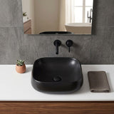 Rectangle Above Counter Ceramic Basin Ultra Slim 450x400x145mm - Available In Colours