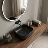Rectangle Above Counter Ceramic Basin Ultra Slim 450x400x145mm - Available In Colours