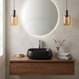 Rectangle Above Counter Ceramic Basin Ultra Slim 450x400x145mm - Available In Colours
