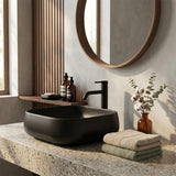 Rectangle Above Counter Ceramic Basin Ultra Slim 450x400x145mm - Available In Colours