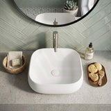 Rectangle Above Counter Ceramic Basin Ultra Slim 450x400x145mm - Available In Colours
