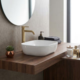 Rectangle Ultra Slim Above Counter Ceramic Basin 460x320x135mm - Gloss White