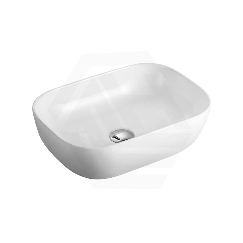Rectangle Ultra Slim Above Counter Ceramic Basin 460x320x135mm - Gloss White