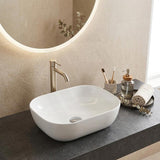 Rectangle Ultra Slim Above Counter Ceramic Basin 460x320x135mm - Gloss White