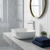 Rectangle Ultra Slim Above Counter Ceramic Basin 460x320x135mm - Gloss White