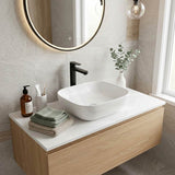 Rectangle Above Counter Ceramic Basin Ultra Slim 465x375x120mm - Gloss White