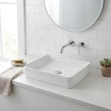 Rectangle Above Counter Ceramic Basin Ultra Slim 500x400x110mm - Gloss White