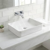 Rectangle Above Counter Ceramic Basin Ultra Slim 500x400x110mm - Gloss White