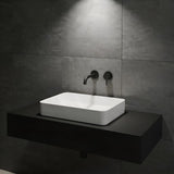 Rectangle Above Counter Ceramic Basin Ultra Slim 500x400x110mm - Gloss White