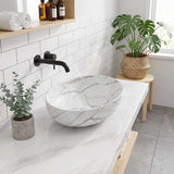 Bathroom Wash Basin Oval Above Counter Ceramic 500x395x130mm - Variant Colour