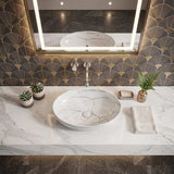 Bathroom Wash Basin Oval Above Counter Ceramic 500x395x130mm - Variant Colour