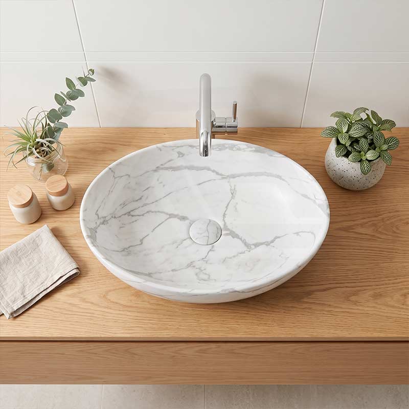 Bathroom Wash Basin Oval Above Counter Ceramic 500x395x130mm - Variant Colour