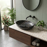 Bathroom Wash Basin Oval Above Counter Ceramic 500x395x130mm - Variant Colour