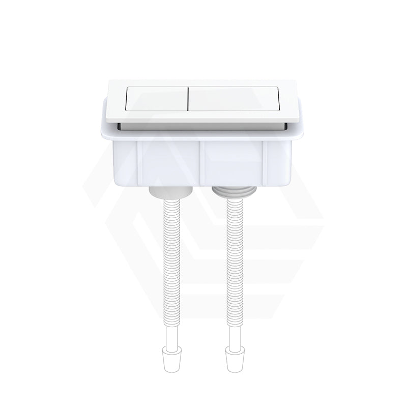 Matt White Square Dual Flush Toilet Water Tank Press Button