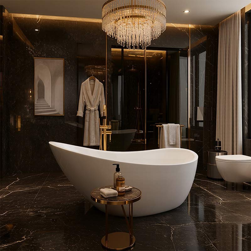 Posh Acrylic Freestanding Bathtub NO Overflow 1680mm - Matt White