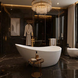 Posh Acrylic Freestanding Bathtub NO Overflow 1680mm - Matt White