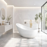 Posh Acrylic Freestanding Bathtub NO Overflow 1680mm - Matt White