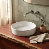 Round Ceramic Inset Basin 360x360x120mm - Matt Black/Matt White