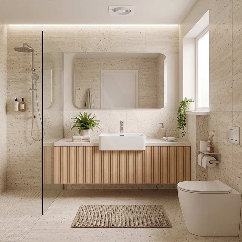 Rectangle Semi Recessed Ceramic Basin 505x420x130mm - Gloss White