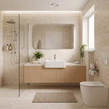 Rectangle Semi Recessed Ceramic Basin 505x420x130mm - Gloss White