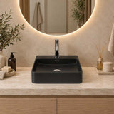 Above Counter / Wall Hung Ceramic Basin Square 420x420x120mm - Colours Available