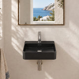 Above Counter / Wall Hung Ceramic Basin Square 420x420x120mm - Colours Available