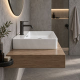 Above Counter / Wall Hung Ceramic Basin Square 420x420x120mm - Colours Available