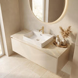 Above Counter / Wall Hung Rectangle Ceramic Basin One Tap Hole 500x420x120mm - Gloss White