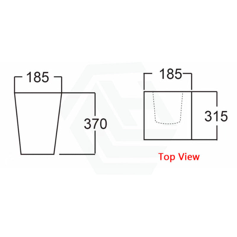 545X435X160Mm Bathroom Wall Hung Gloss White Ceramic Basin One Tap Hole
