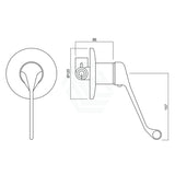 Chrome Solid Brass Wall Mixer With Extended Lever And Electroplating For Special Care Disabled