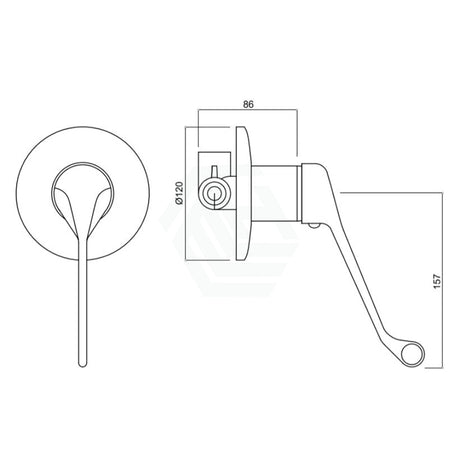 Chrome Solid Brass Wall Mixer With Extended Lever And Electroplating For Special Care Disabled