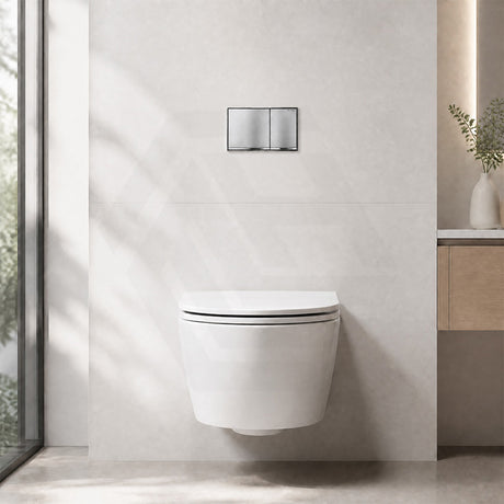 Geberit Sigma60GH Bright Chrome Trim & Frame Brushed Chrome Button for Concealed Cistern 115.640.GH.1