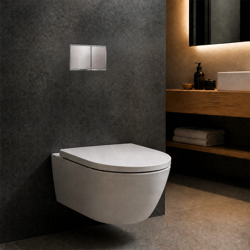 Geberit Sigma60GH Bright Chrome Trim & Frame Brushed Chrome Button for Concealed Cistern 115.640.GH.1