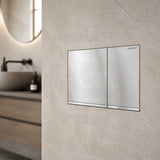 Geberit Sigma60GH Bright Chrome Trim & Frame Brushed Chrome Button for Concealed Cistern 115.640.GH.1