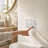 Geberit Sigma60GH Bright Chrome Trim & Frame Brushed Chrome Button for Concealed Cistern 115.640.GH.1