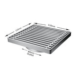 110x110mm Chrome Floor Grate Waste Square 80mm Outlet