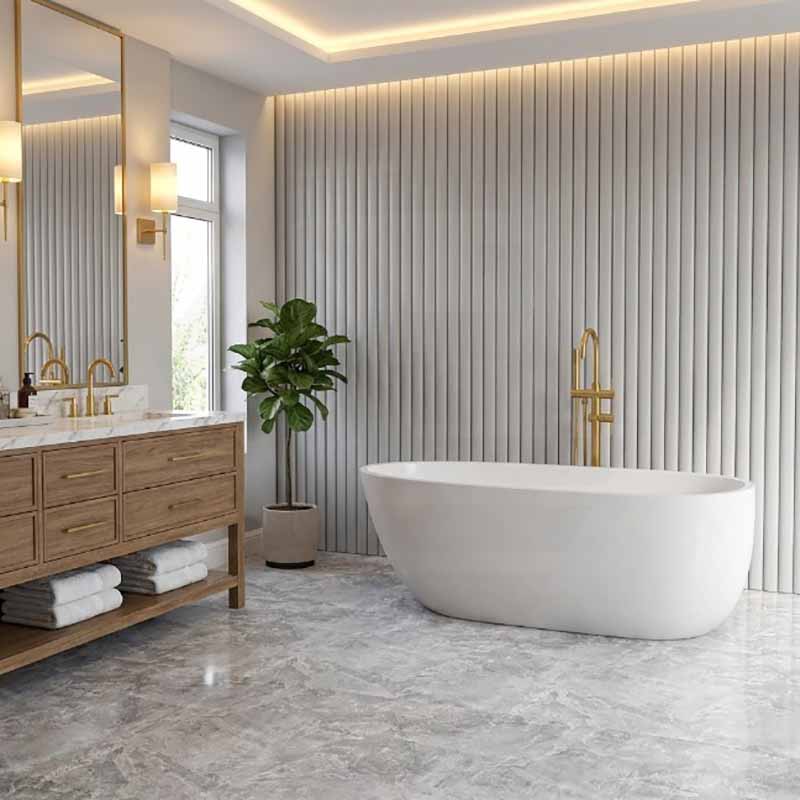 Veda Freestanding Acrylic Bathtub NO Overflow 1690x775x595mm - Variant Colour